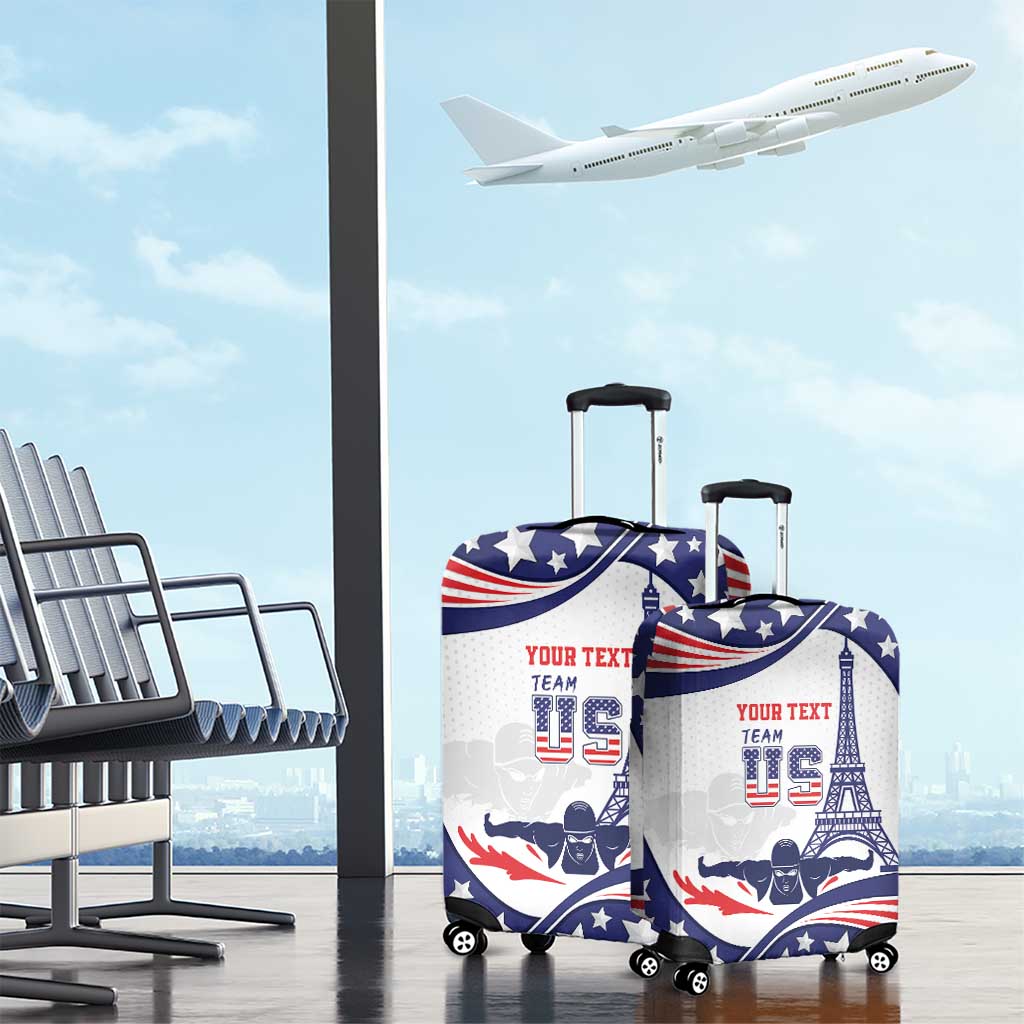 Personalized USA Swimming Luggage Cover One For All Summer Sport - Wonder Print Shop