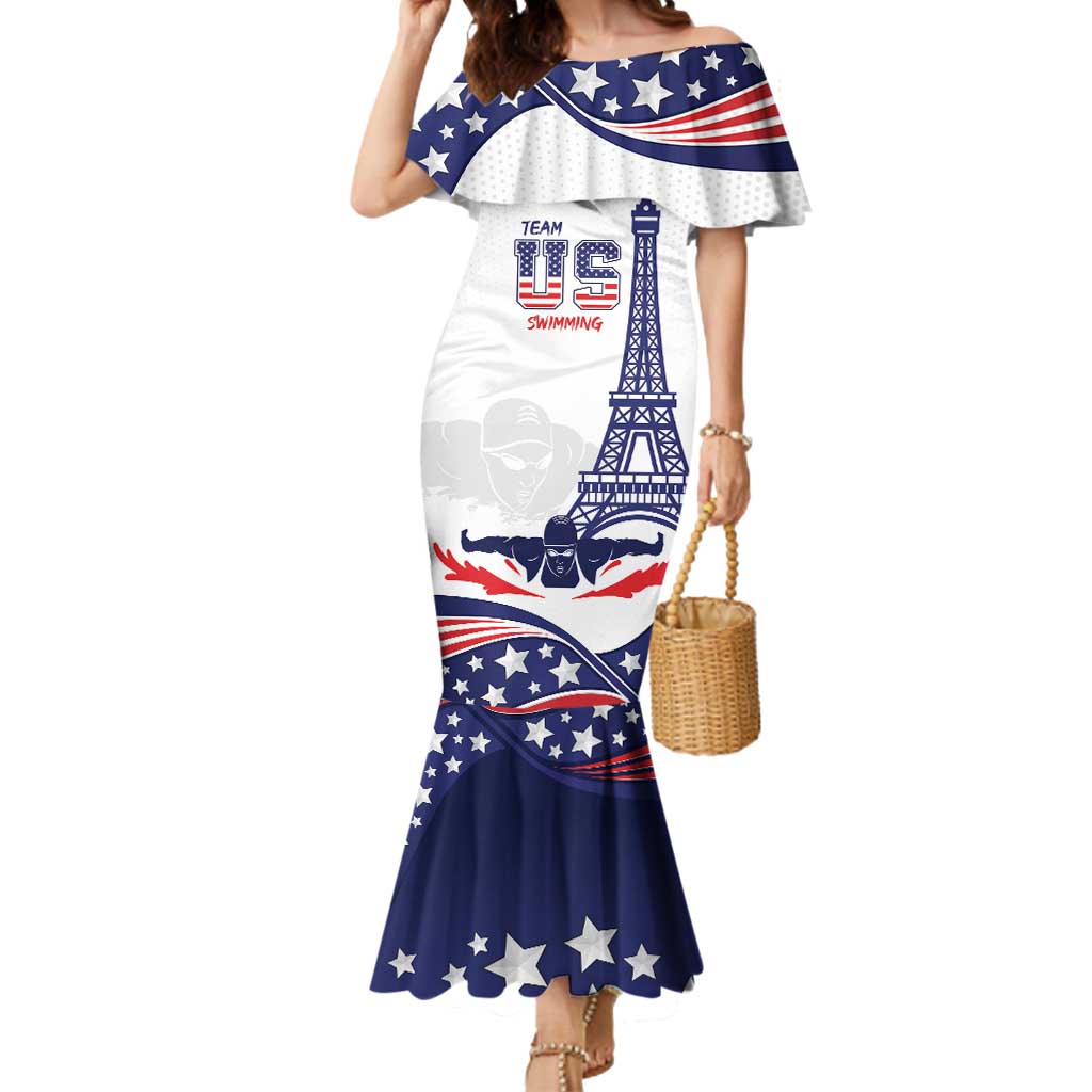 Personalized USA Swimming Mermaid Dress One For All Summer Sport - Wonder Print Shop