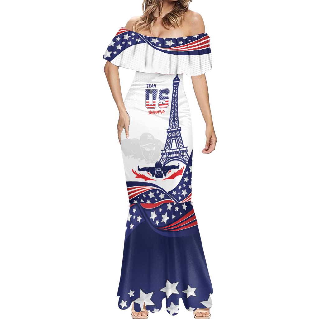 Personalized USA Swimming Mermaid Dress One For All Summer Sport - Wonder Print Shop