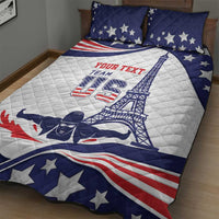 Personalized USA Swimming Quilt Bed Set One For All Summer Sport - Wonder Print Shop