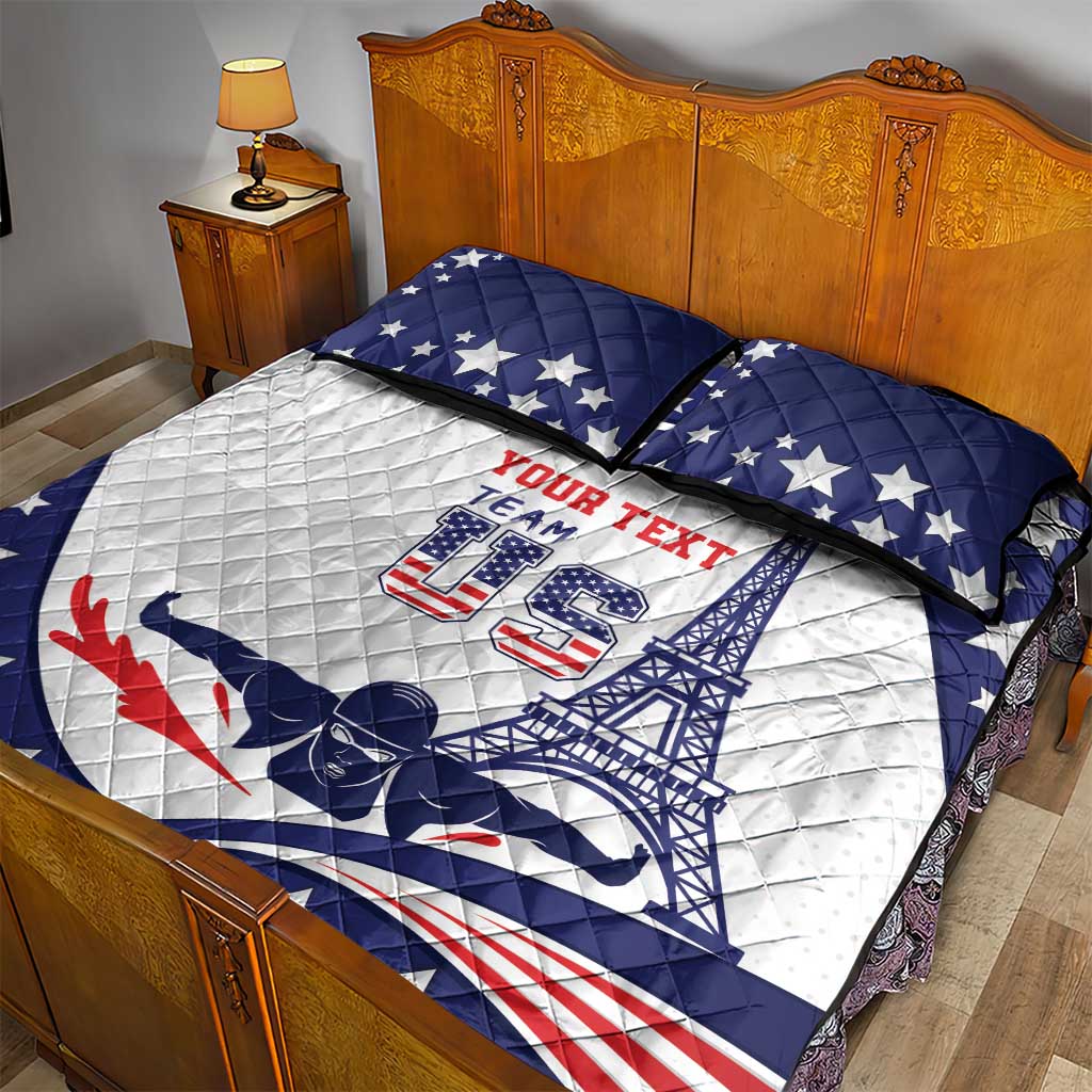 Personalized USA Swimming Quilt Bed Set One For All Summer Sport - Wonder Print Shop