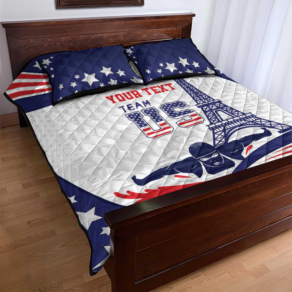 Personalized USA Swimming Quilt Bed Set One For All Summer Sport - Wonder Print Shop