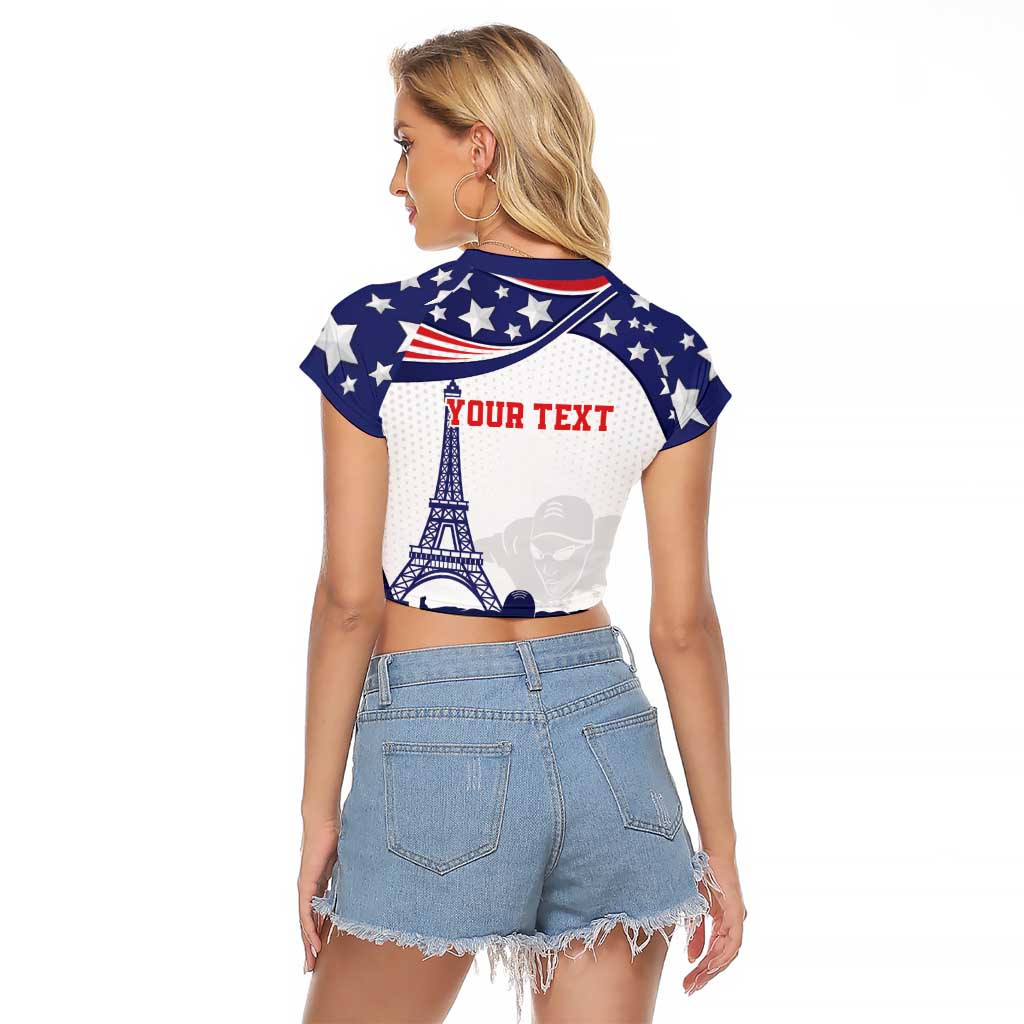 Personalized USA Swimming Raglan Cropped T Shirt One For All Summer Sport - Wonder Print Shop