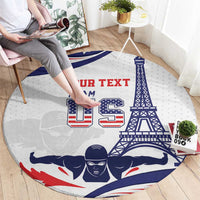 Personalized USA Swimming Round Carpet One For All Summer Sport