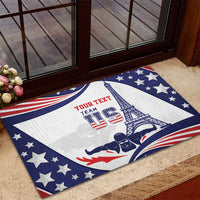 Personalized USA Swimming Rubber Doormat One For All Summer Sport - Wonder Print Shop