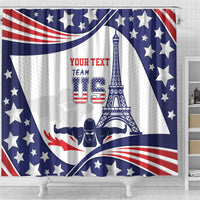 Personalized USA Swimming Shower Curtain One For All Summer Sport