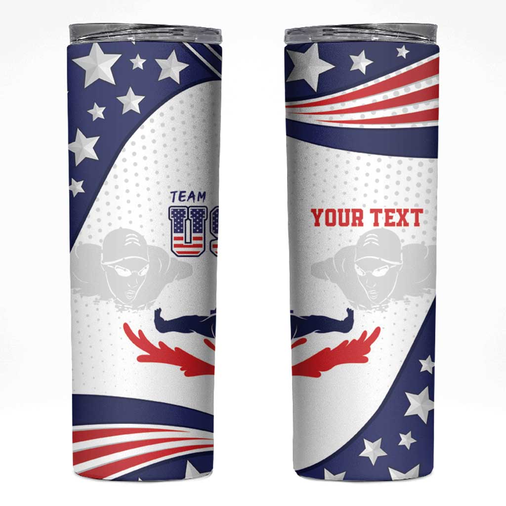 Personalized USA Swimming Skinny Tumbler One For All Summer Sport - Wonder Print Shop