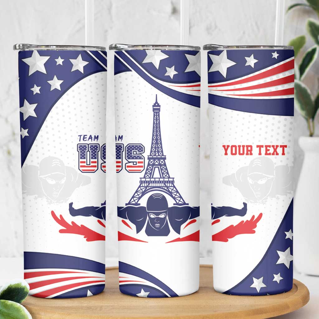 Personalized USA Swimming Skinny Tumbler One For All Summer Sport - Wonder Print Shop