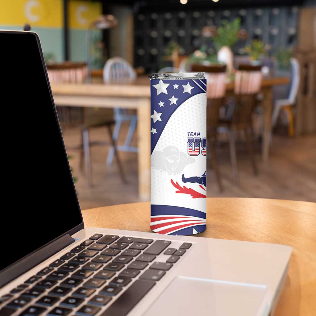 Personalized USA Swimming Skinny Tumbler One For All Summer Sport - Wonder Print Shop