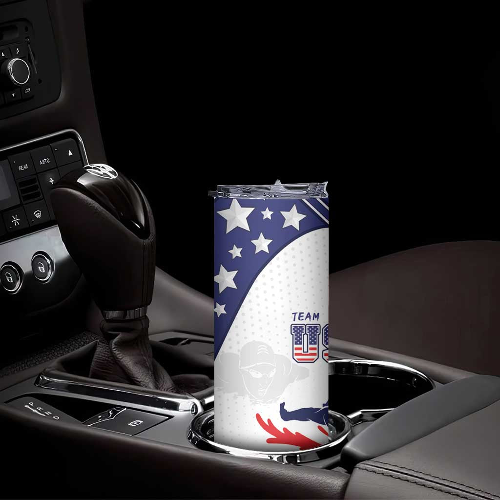 Personalized USA Swimming Skinny Tumbler One For All Summer Sport - Wonder Print Shop
