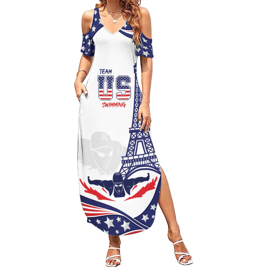 Personalized USA Swimming Summer Maxi Dress One For All Summer Sport - Wonder Print Shop