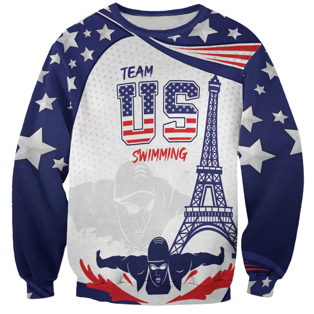 Personalized USA Swimming Sweatshirt One For All Summer Sport - Wonder Print Shop