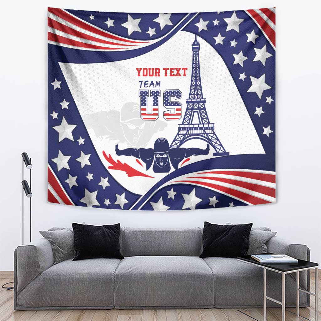 Personalized USA Swimming Tapestry One For All Summer Sport - Wonder Print Shop