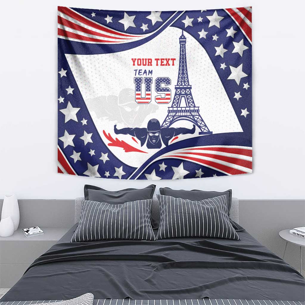 Personalized USA Swimming Tapestry One For All Summer Sport - Wonder Print Shop