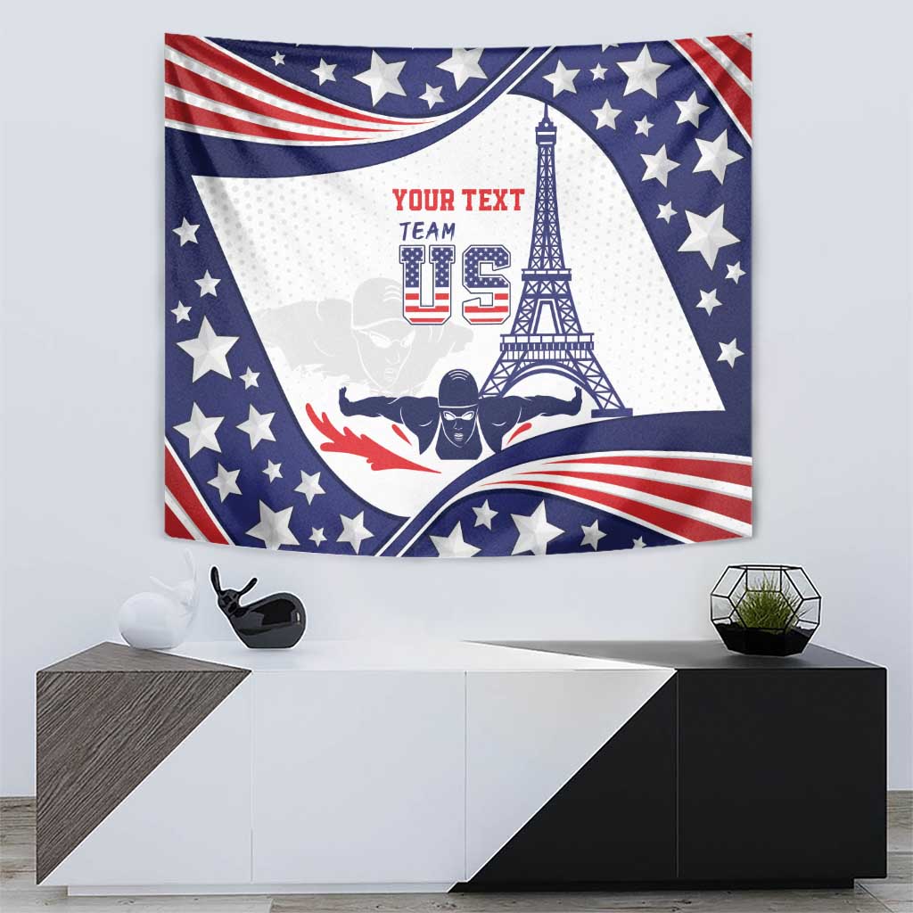 Personalized USA Swimming Tapestry One For All Summer Sport - Wonder Print Shop