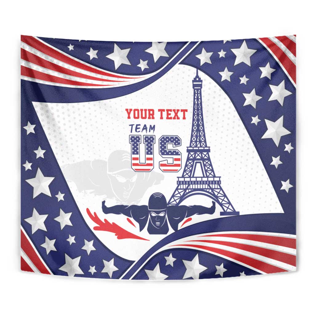 Personalized USA Swimming Tapestry One For All Summer Sport - Wonder Print Shop