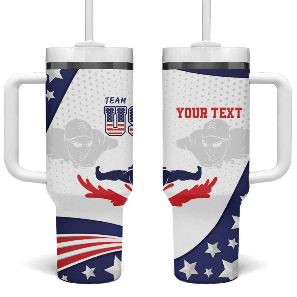 Personalized USA Swimming Tumbler With Handle One For All Summer Sport - Wonder Print Shop