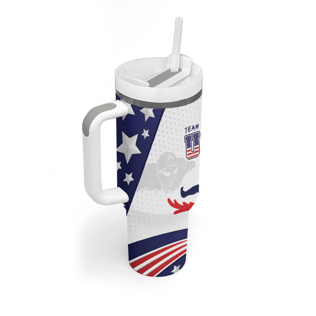 Personalized USA Swimming Tumbler With Handle One For All Summer Sport - Wonder Print Shop