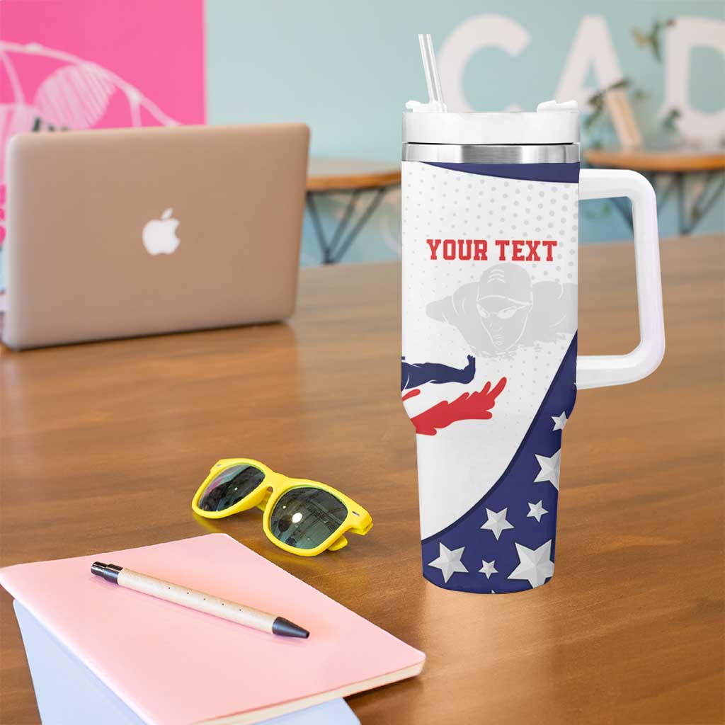 Personalized USA Swimming Tumbler With Handle One For All Summer Sport - Wonder Print Shop