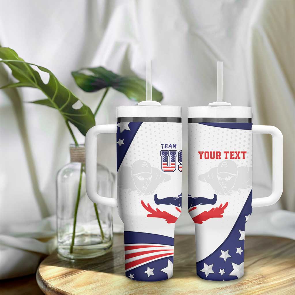 Personalized USA Swimming Tumbler With Handle One For All Summer Sport - Wonder Print Shop
