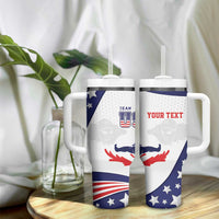 Personalized USA Swimming Tumbler With Handle One For All Summer Sport - Wonder Print Shop
