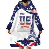 Personalized USA Swimming Wearable Blanket Hoodie One For All Summer Sport - Wonder Print Shop