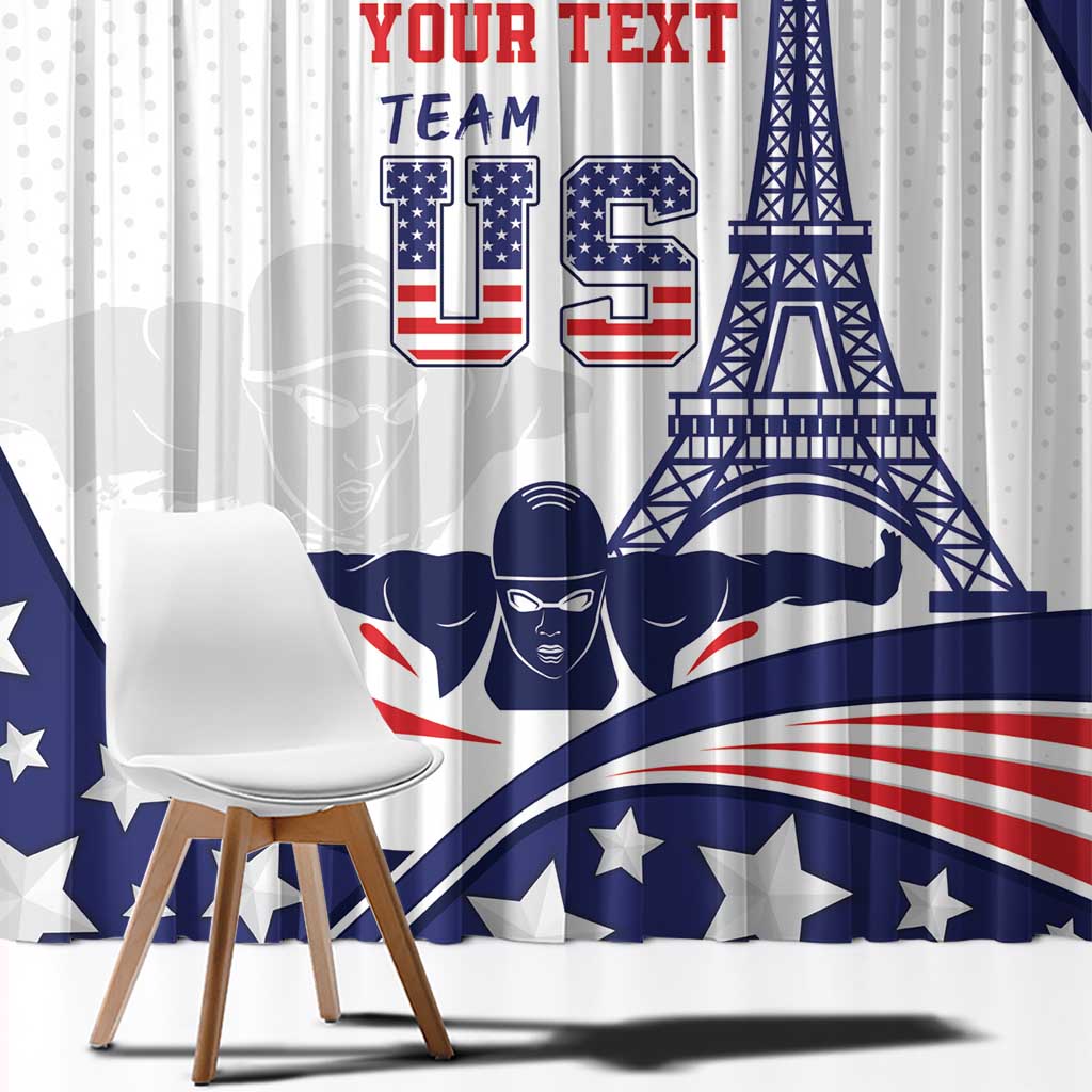 Personalized USA Swimming Window Curtain One For All Summer Sport - Wonder Print Shop