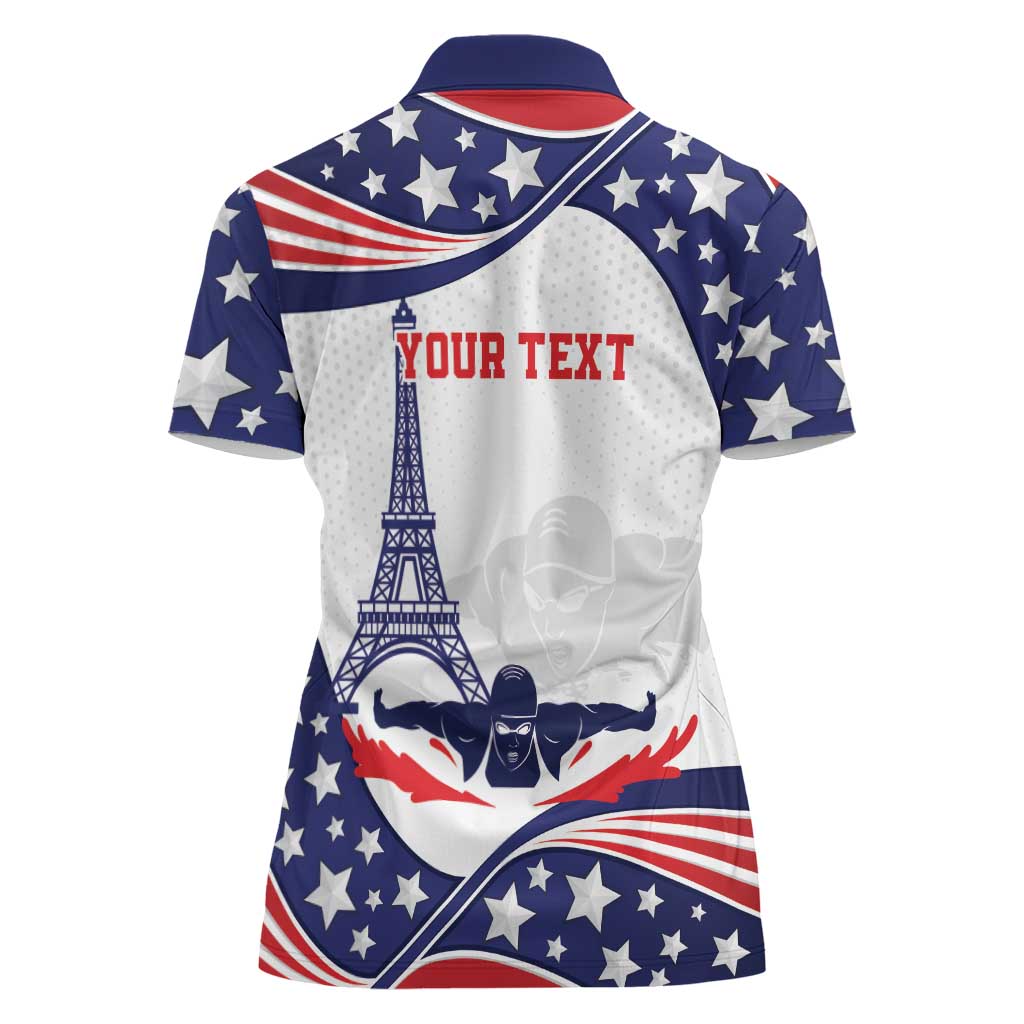 Personalized USA Swimming Women Polo Shirt One For All Summer Sport - Wonder Print Shop