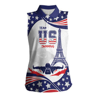 Personalized USA Swimming Women Sleeveless Polo Shirt One For All Summer Sport - Wonder Print Shop