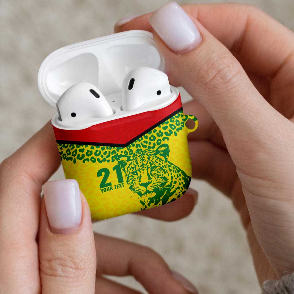 Custom Guyana Golden Jaguars AirPods Case Heritage Flame Edition - Wonder Print Shop