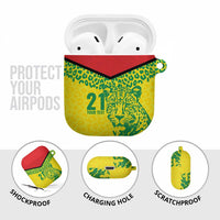 Custom Guyana Golden Jaguars AirPods Case Heritage Flame Edition - Wonder Print Shop