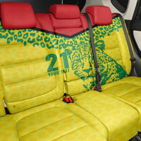 Custom Guyana Golden Jaguars Back Car Seat Cover Heritage Flame Edition - Wonder Print Shop
