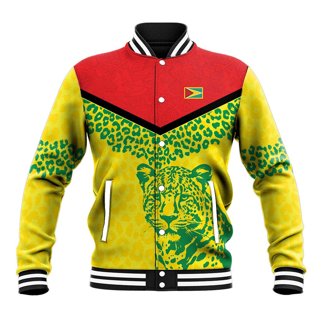 Custom Guyana Golden Jaguars Baseball Jacket Heritage Flame Edition - Wonder Print Shop