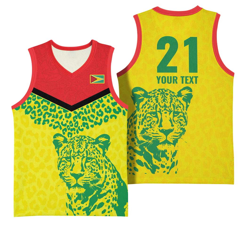 Custom Guyana Golden Jaguars Basketball Jersey Heritage Flame Edition - Wonder Print Shop