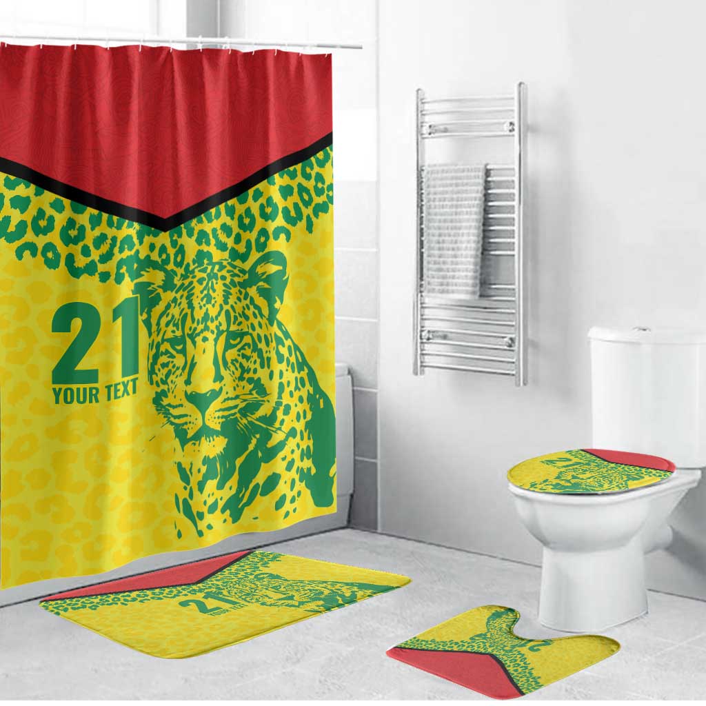 Custom Guyana Golden Jaguars Bathroom Set Heritage Flame Edition - Wonder Print Shop