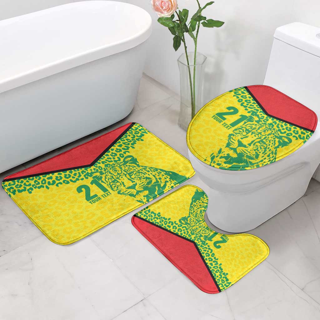 Custom Guyana Golden Jaguars Bathroom Set Heritage Flame Edition - Wonder Print Shop