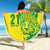 Custom Guyana Golden Jaguars Beach Blanket Heritage Flame Edition - Wonder Print Shop