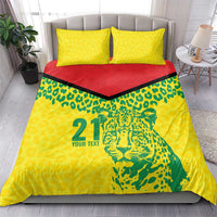 Custom Guyana Golden Jaguars Bedding Set Heritage Flame Edition - Wonder Print Shop