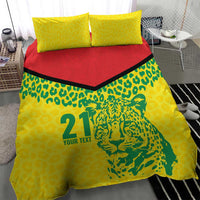 Custom Guyana Golden Jaguars Bedding Set Heritage Flame Edition - Wonder Print Shop