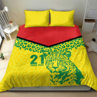 Custom Guyana Golden Jaguars Bedding Set Heritage Flame Edition - Wonder Print Shop
