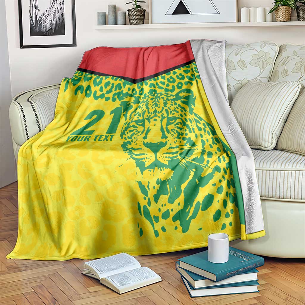 Custom Guyana Golden Jaguars Blanket Heritage Flame Edition - Wonder Print Shop