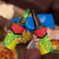 Custom Guyana Golden Jaguars 4 in 1 Can Cooler Tumbler Heritage Flame Edition - Wonder Print Shop