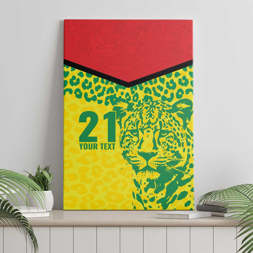 Custom Guyana Golden Jaguars Canvas Wall Art Heritage Flame Edition - Wonder Print Shop