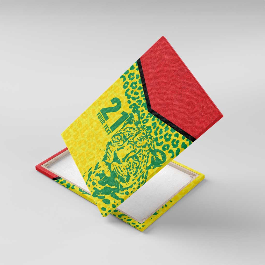 Custom Guyana Golden Jaguars Canvas Wall Art Heritage Flame Edition - Wonder Print Shop