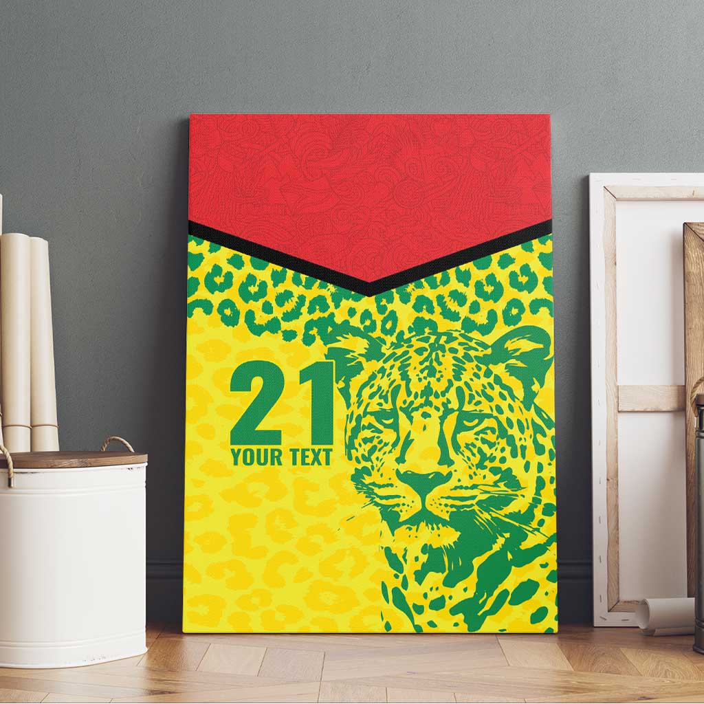 Custom Guyana Golden Jaguars Canvas Wall Art Heritage Flame Edition - Wonder Print Shop