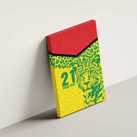 Custom Guyana Golden Jaguars Canvas Wall Art Heritage Flame Edition - Wonder Print Shop