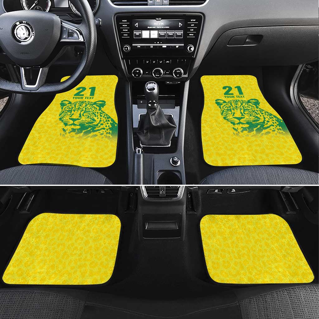 Custom Guyana Golden Jaguars Car Mats Heritage Flame Edition - Wonder Print Shop
