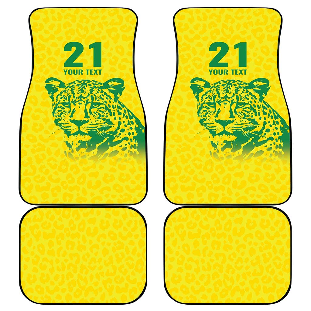 Custom Guyana Golden Jaguars Car Mats Heritage Flame Edition - Wonder Print Shop