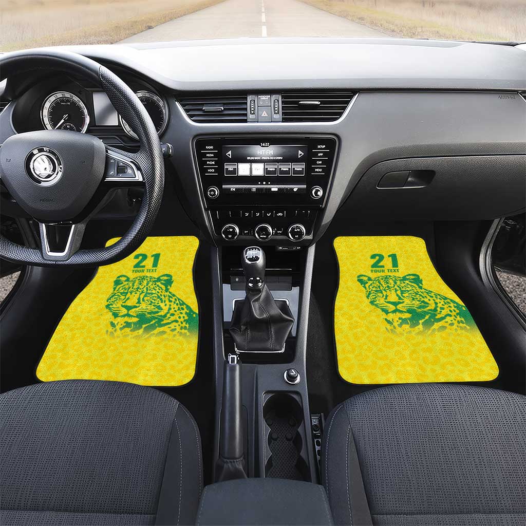 Custom Guyana Golden Jaguars Car Mats Heritage Flame Edition - Wonder Print Shop
