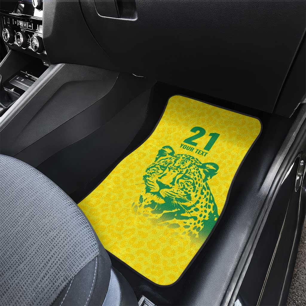 Custom Guyana Golden Jaguars Car Mats Heritage Flame Edition - Wonder Print Shop